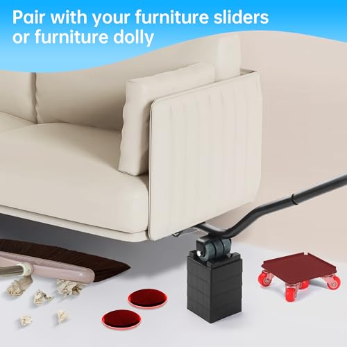 Furniture Lifter Tool, Appliance Lifter, Save 80% Effort, Lift Up to 400 Pounds Heavy Items, Furniture Lifter Jack for Heavy Furniture Appliance, Safely and Easily Lifting Furniture and Appliances - size: 24 IN - 400 LB