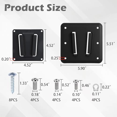 Anti-Rust Quick Release RV TV Mount, Plastic Polymer, VESA 100x100mm
