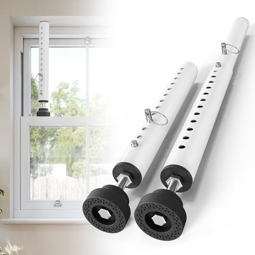 Small Adjustable Window Security Bar, 11-18 Inch, White, 1 Pack - color: White - 1 Pack