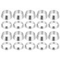 PATIKIL 3/8" Tube OD 304 Stainless Steel Compression Tube Fitting Sleeve, 20 Pack Double Ferrule Ring Tubing Fitting Assortment Kit, Silver - size: 3/8 Inch