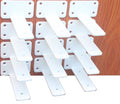 12 Pack - 6 inch White Hidden L Shelf Bracket (1/5 Inch Thicked) Iron Floating Shelf Brackets Rustic Industrial Metal Brackets for Shelf Support - size: 6 Inch, style: White 12 Pack