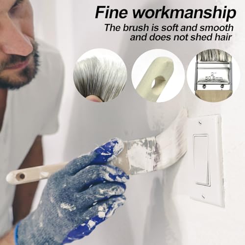 31 PCS Paint Roller Kit with Extension Pole 2 to 4 Ft,9"4"Paint Rollers Covers Frame Tray Painters Tape Professional Long Handle Paint Brush Roller Set for Painting Walls House Corner Stain Concrete