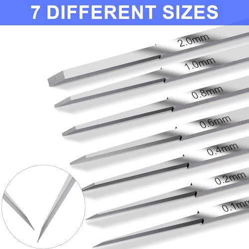 Model Scriber Chisel 7 Blades (0.1/0.2/0.4/0.6/0.8/1.0/2.0mm) - color: Black