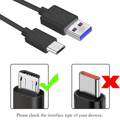 Speakers Charging Cable Charger Cord [Micro 5-ft] for Bose Jbl Beats Sony Anker Wireless Bluetooth Speakers Headphone Headset Earphone, and More