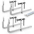 12 Inch Heavy-duty Bar Clamps (1200 lbs), 4-Pack, 4-3/4" Throat, Thickened F Clamps for Welding, Metalworking and Woodworking - style: 1200 Lbs