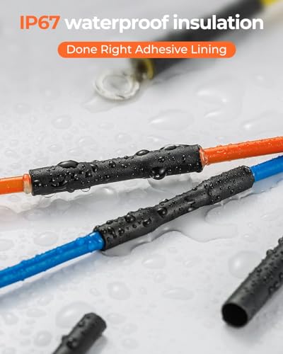 400Pcs Heat Shrink Tubing Kit, 3:1 Adhesive Lined Wire Shrink Wrap tubing - size: 3:1