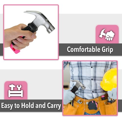 Mr. Pen- Claw Hammer, 8oz, Pink, Magnetic - color: Pink