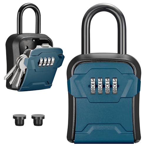 Puroma Key Lock Box for House Keys Combination Lockbox, 1 Peacock Blue - color: Peacock Blue