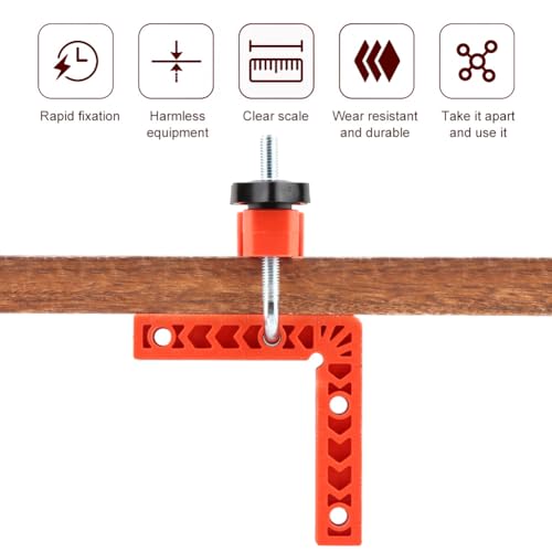 16pcs Right Angle Clamp Set, 90 Degree Clamp,Positioning Squares, 3/4inch x 8 Right Angle Clamp with 8 Clamp,Corner clamps Woodworking Tool