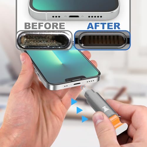 iPhone Cleaning Kit for Charging Port, Cleaner Kit for AirPod Phone, Grey - color: Grey