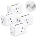 LENCENT 2 Prong to 3 Prong Outlet Adapter, Wall Plug Extender - size: 4 Pack