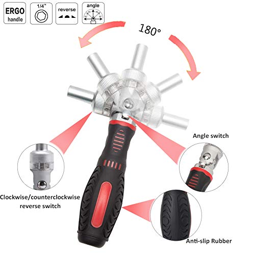 JENABOM 61 in 1 Ratcheting Screwdriver Set,Magnetic Screwdriver Bit Set - size: 61 in 1