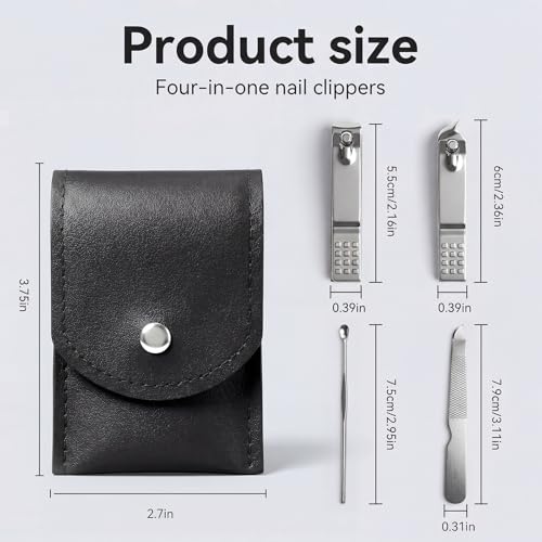 20PC Nail Care Kit,Professional Manicure Set，Nail Clippers Bulk - color: Black