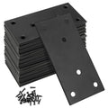 30 Pack 4" x 2" Stainless Steel Mending Plates Black, 2mm Thick Heavy Duty Flat Straight Brace Brackets with 180 Screws, Bracket Repair Plates, Fixing Joining Plates for Furniture - size: 30 Pack 4x2 Inch