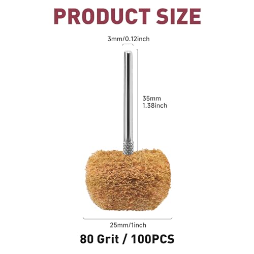 50 PCS Abrasive Buffing Wheel, 1 Inch Polishing Kit 80 Grit - style: Yellow 80 Grit 50pcs