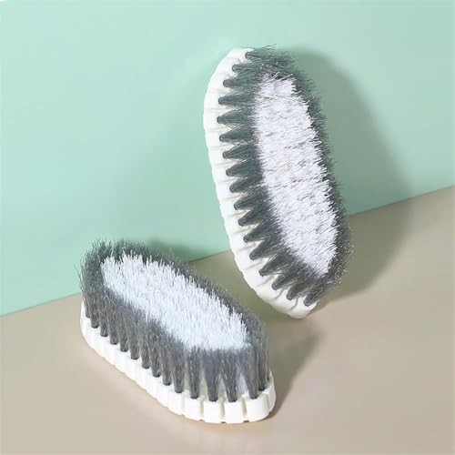 2 Pcs Without Dead Corner Multi Purpose Heavy Duty Scrub Brush, Heavy Duty Hand Held Scrub Stiff Bristle Brush, Multiple Segments are Bendable Fruit Vegetable Brush,Bathtub Tile Brush Bathroom Brush