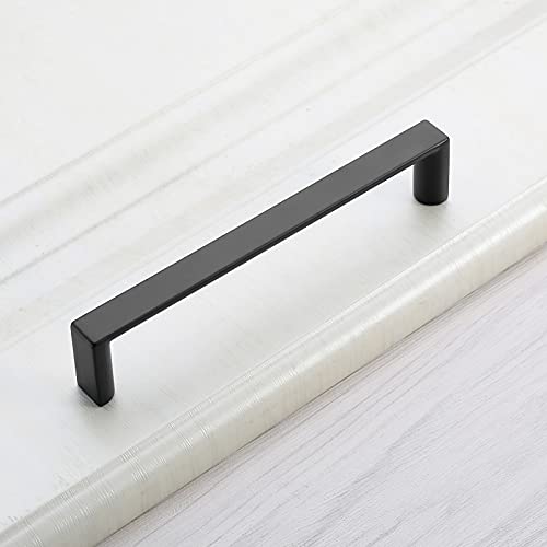 10 Pack 5 Inch(128mm) Kitchen Cabinet Handles Matte Black Cabinet Pulls Kitchen Cabinet Hardware Drawer Pulls for Dresser Cupboard Wardrobe - color: Matte Black, size: 5"/128MM Hole Center, style: 10 Pack