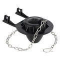 Universal 2-Inch Toilet Flapper Replacements, Adjustable Metal Chain, Black - style: 1 Pack