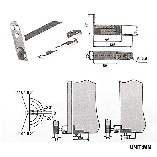 TamBee Self Closing Door Pivot Hinges Heavy Duty Hinges for Wood Doors 360 Degree Shaft Stainless Steel Pivot Hinge System (Self Closing L Shape)