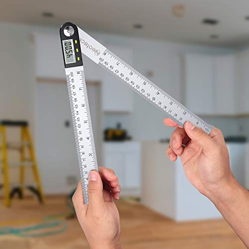Neoteck 8 inch/200mm Digital Angle Finder Ruler, Stainless Steel Protractor - size: 8 inch