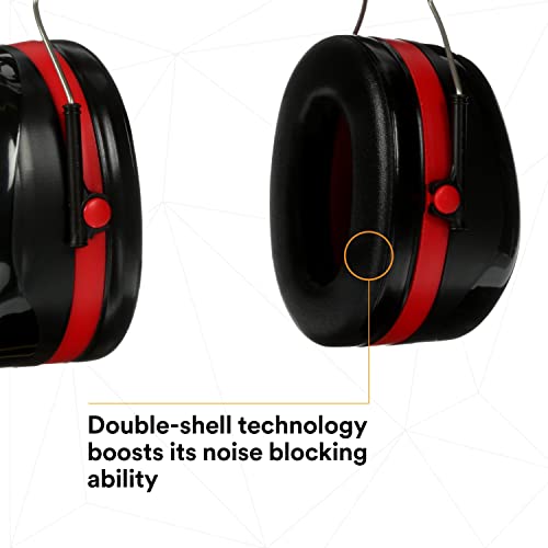 3M PELTOR Hearing Protection Optime 105 Earmuffs, E-A-Rfit Compatible, Assembly, Sanding, Grinding - size: One Size, style: Over-the-head