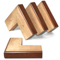 Wooden Bed Riser 1 inch Sofa Risers for Furniture L Shaped Couch Sofa Feet Dresser Leg Set of 4 (Brown, 1 inch) - color: Brown, size: 1 inch
