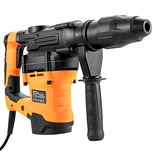 VEVOR 1-9/16 Inch SDS-Max Rotary Hammer Drill, 13Amp Corded Drills, Heavy Duty Chipping Hammers w/Vibration Control & Safety Clutch, Electric Demolition Hammers Variable Speed, Power Tool For Concrete - size: 1-9/16 in