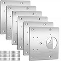 Cabinet Hinges Repair Plate,Stainless Steel Hinge Repair Brackets Kit,Kitchen Cupboard Door Hinge Repair Plate Kit Includes Fixing Screws,Protect Wooden Kitchen Cabinet Door,Furniture(6 PCS)… - size: 6 Pieces