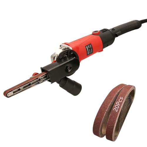 Belt Sander - 1080W 6-Speed Variable Speed Detail Band File Belt Sander,1/2 x 18" Finger Belt Sander for Grinding and Polishing Wood, Paint, Metal Rust Move,welding Spot and DIY. - size: 1/2x18″