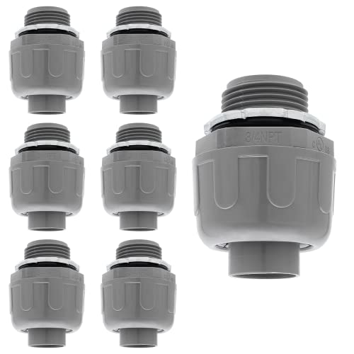 6Pcs 3/4 Inch NPT Liquid Tight Connector - color: 6, size: 3/4 Inch (180 Degree)