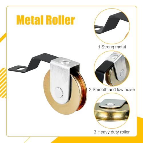 4 Pack Sliding Screen Door Rollers for Academy Doors, Smooth & Quiet, 1" Concaved Steel Ball Bearing, Rollers with Replaces B 638, B 687, B 639 and B 756 Used on Both Top and Bottom, 4Pack - color: B638 4pc