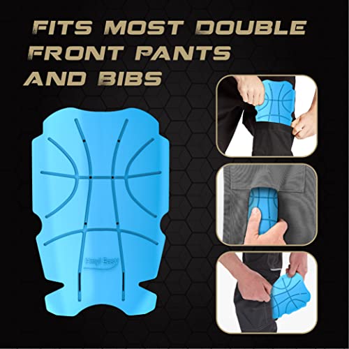 Breathable No Strap Knee Pad Insert for Work Pants/Bibs, Uniforms, and Tactical Pants, Heavy Duty Pocket Knee Pads for Construction, Flooring, Gardening, and Garage, 11.5''×7.9''×0.45'', Blue 3 Pairs - size: 3 pairs 11.5''×7.9''×0.45''