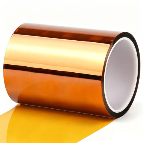 BOMEI PACK Polyimide Tape, 5in x 66ft Heat Resistant Tape for Soldering - size: 5inch x 20m/66ft
