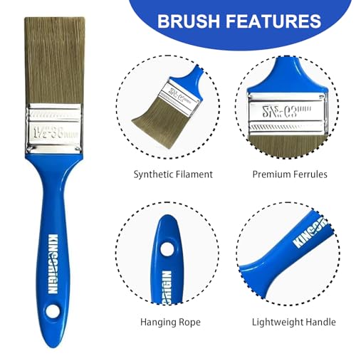 King Origin 1.5 Inch Paint Brush Set, 40 PCS 1-1/2 Inch (38mm) - color: 40 Pack, 1.5 Inch