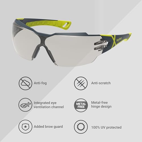 HexArmor MX300 Safety Glasses | Anti-Fog | ANSI Z87+ | 100% UV Protected - color: Blue Light / Cbr65