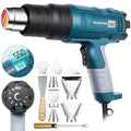 Heat Gun Kit 1500W Variable Temperature with Digital Display,5 Nozzles,Hot Air Gun 122℉-1112℉,Fast Heating for DIY Shrink PVC Tubing/Wrapping/Crafts,Stripping Paint(1500W LCD Digital Display) - color: 1500w Lcd Digital Display