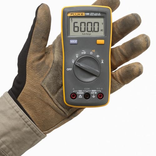 Fluke 106 (U.S.) Palm-Sized Digital Multimeter, CAT III 600V - size: 142 mm x 69 mm x 28mm, style: 106 U.S.
