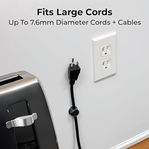 Travel Depot Cable Management Magnetic Snap Organizer 6-Pack, Black - color: Black