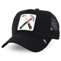 Trendy Apparel Shop 5 Panel Structured Tool Theamed Design Trucker Cap - color: Tool Black