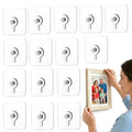 15Pcs Picture Hangers Without Nails, Drill Free Adhesive Wall Hooks, 33 lbs - color: Transparent-15PCS