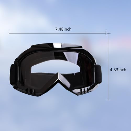Motorcycle Goggles 2-Pack ATV DirtBike Gear Motocross Riding Racing - color: (White & Black) Color Lens + Clear Lens