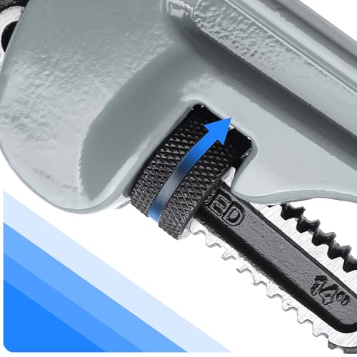 Aluminum Pipe Wrench Set, 10 Inches, 14 Inches, 18 Inches Adjustable Plumbing Tools for Professional Plumbers
