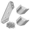 30 Pack Stainless Steel Corner Braces Heavy Duty L Brackets for Wood,Universal Furniture Corner Connectors for Shelves,Tables, Cabinets, Drawer, Chair,Metal Angle Corner Brackets with Screws