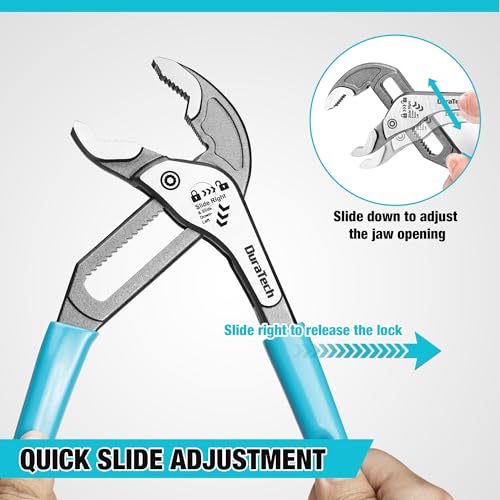 DURATECH 2-Piece Water Pump Pliers Set(8" & 10"), Groove Joint Pliers - style: 8"&10"