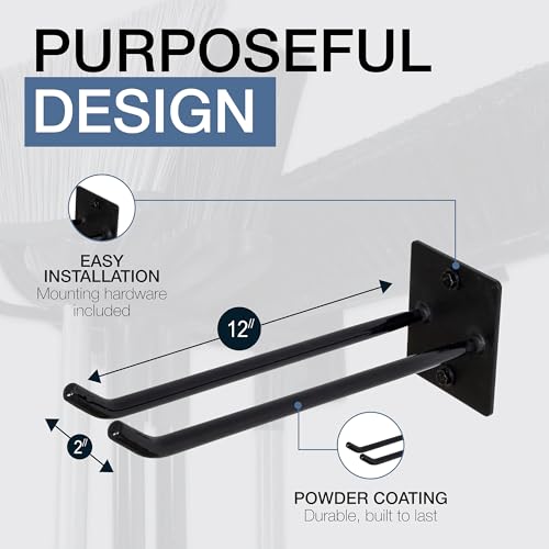 StoreYourBoard Heavy Duty Ladder Hooks for Garage Wall, Holds 2 Ladders - size: X-Large (Pack of 2)