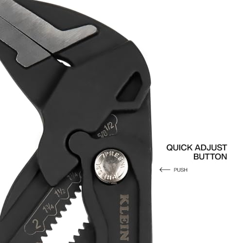 Klein Tools D53110 Compact Plier Wrench, High Leverage Multi-Use Adjustable Plier Wrench with Smooth Jaws, 10-Inch - size: 10-Inch