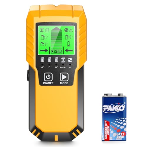 Povlen Stud Finder Wall Scanner Detector with Wood Metal AC Wire Detection - color: Black