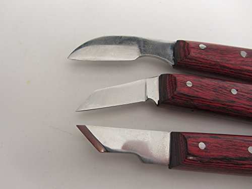 UJ Ramelson 3 Piece Complete Chip Carving Knives Best Wood-Carving Knife Set