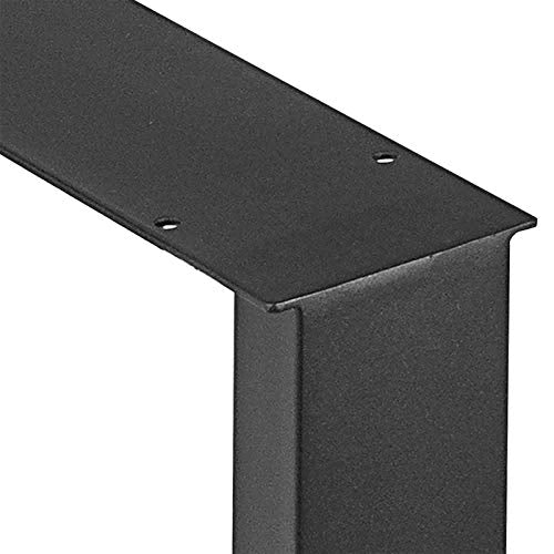 VEVOR Set of 2 Steel Table Legs, 28 Height 24 Wide Dining Table Legs,Heavy Duty 3.1" Width Box Section Square Table Legs,28x24x3.1 Inch Black Color Industrial Country Style Metal Dining Legs - size: 28"H x 23.6"W, style: Square