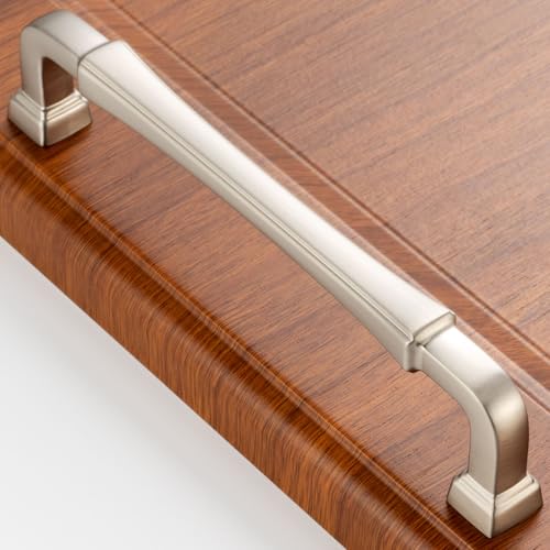 5 Inch Brushed Nickel Cabinet Pulls Kitchen Handles 10 Pack 3175 - color: Brushed Nickel, size: 5 In Hole Distance
